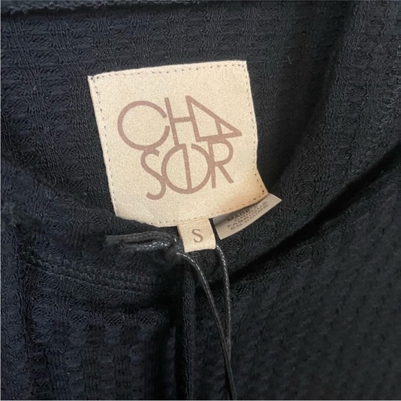 Chaser Oversized Waffle Knit Long Sleeve Pull Over with Hood Size S NWOT - Picture 6 of 6